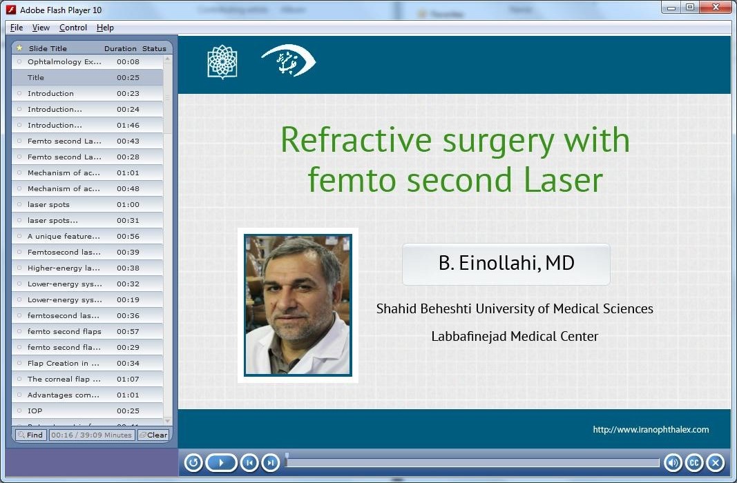 Refractive surgery with femtosecond Laser